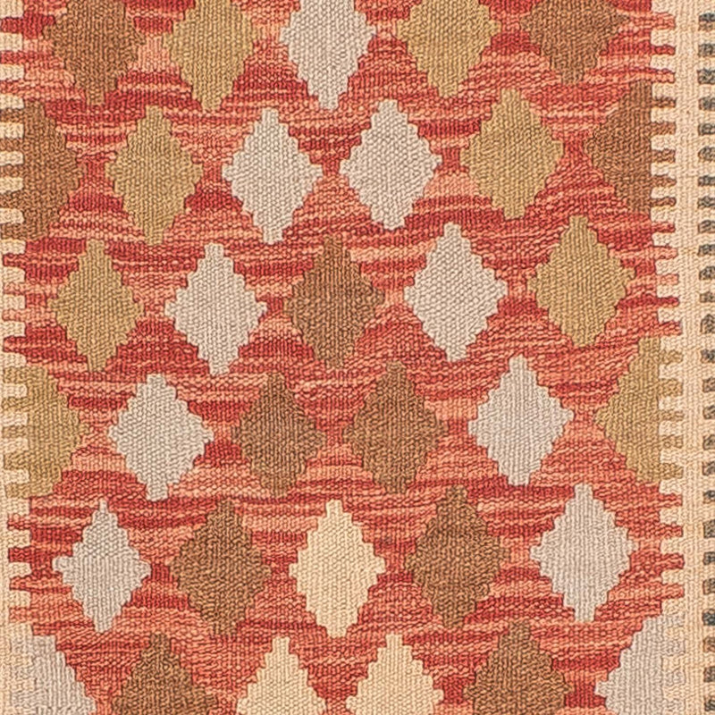Tapis de couloir Tapis Kelim - Splash - 300 x 82 cm - rouge clair