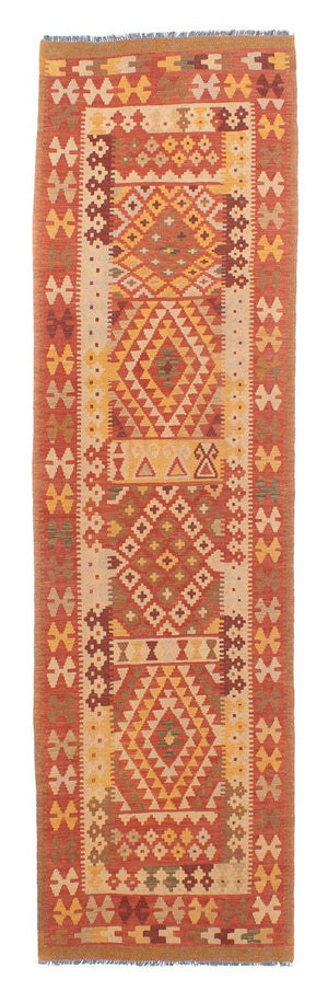 Tapis de couloir Tapis Kelim - Splash - 323 x 90 cm - rouge clair