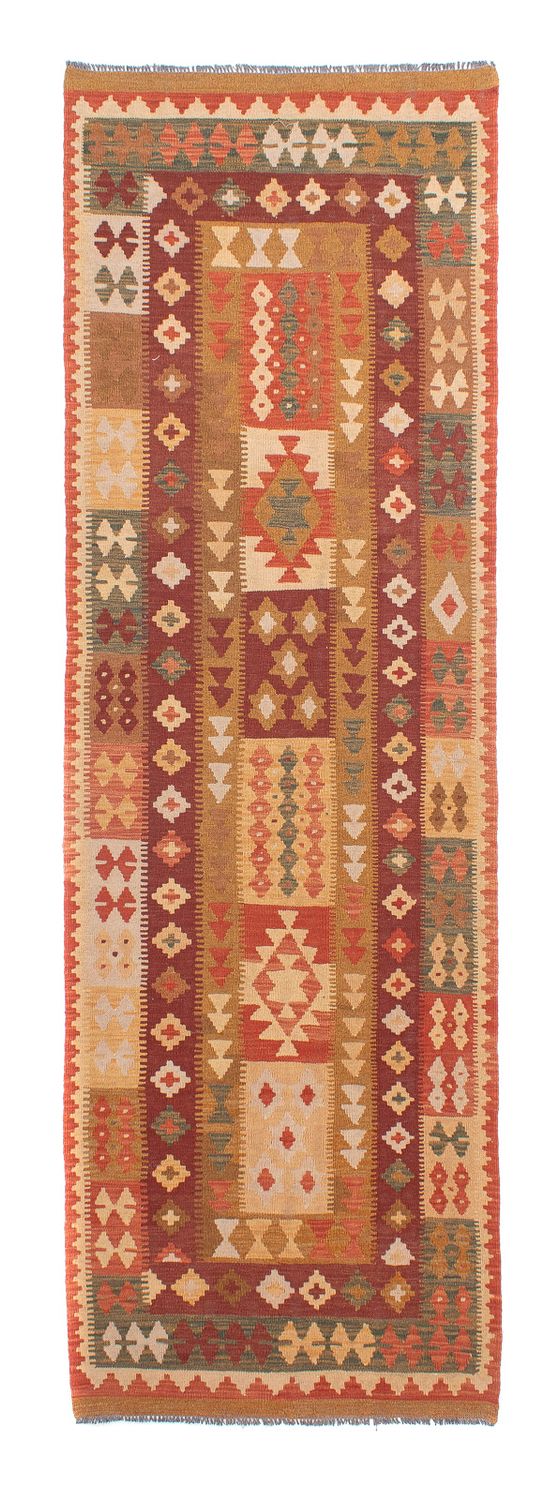 Tapis de couloir Tapis Kelim - Splash - 309 x 93 cm - rouge clair