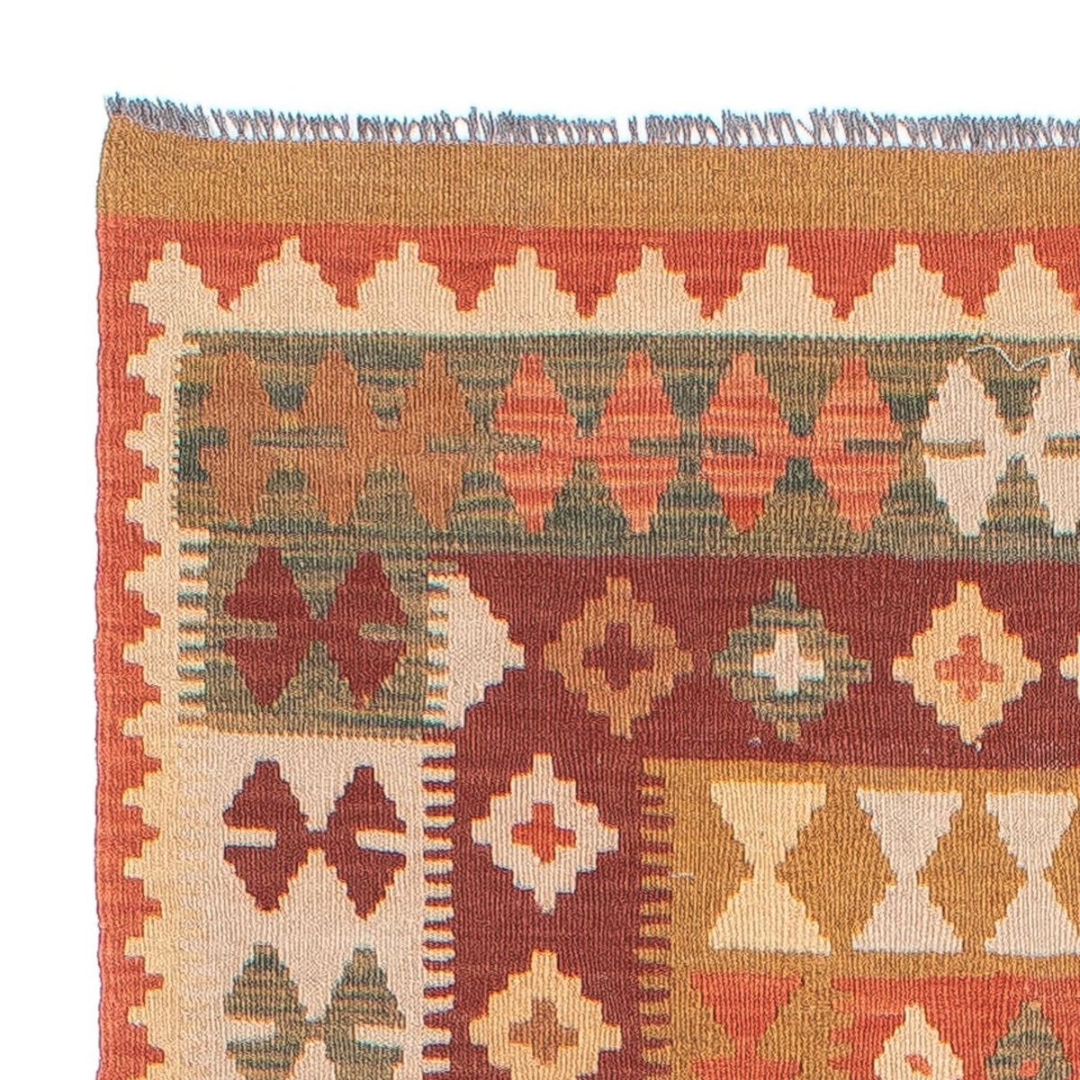 Tapis de couloir Tapis Kelim - Splash - 309 x 93 cm - rouge clair