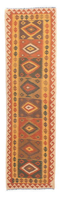 Tapis de couloir Tapis Kelim - Splash - 297 x 79 cm - multicolore