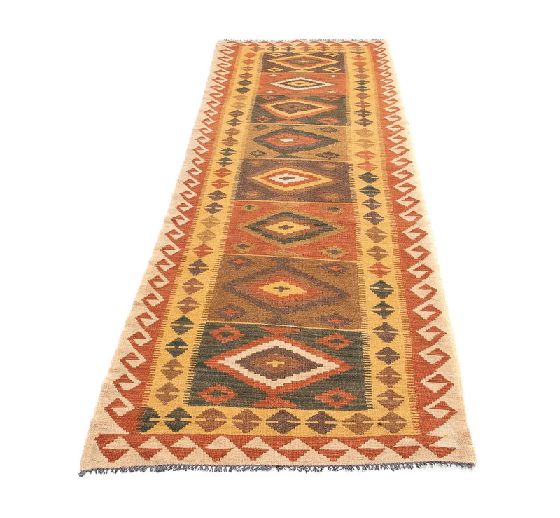 Tapis de couloir Tapis Kelim - Splash - 297 x 79 cm - multicolore