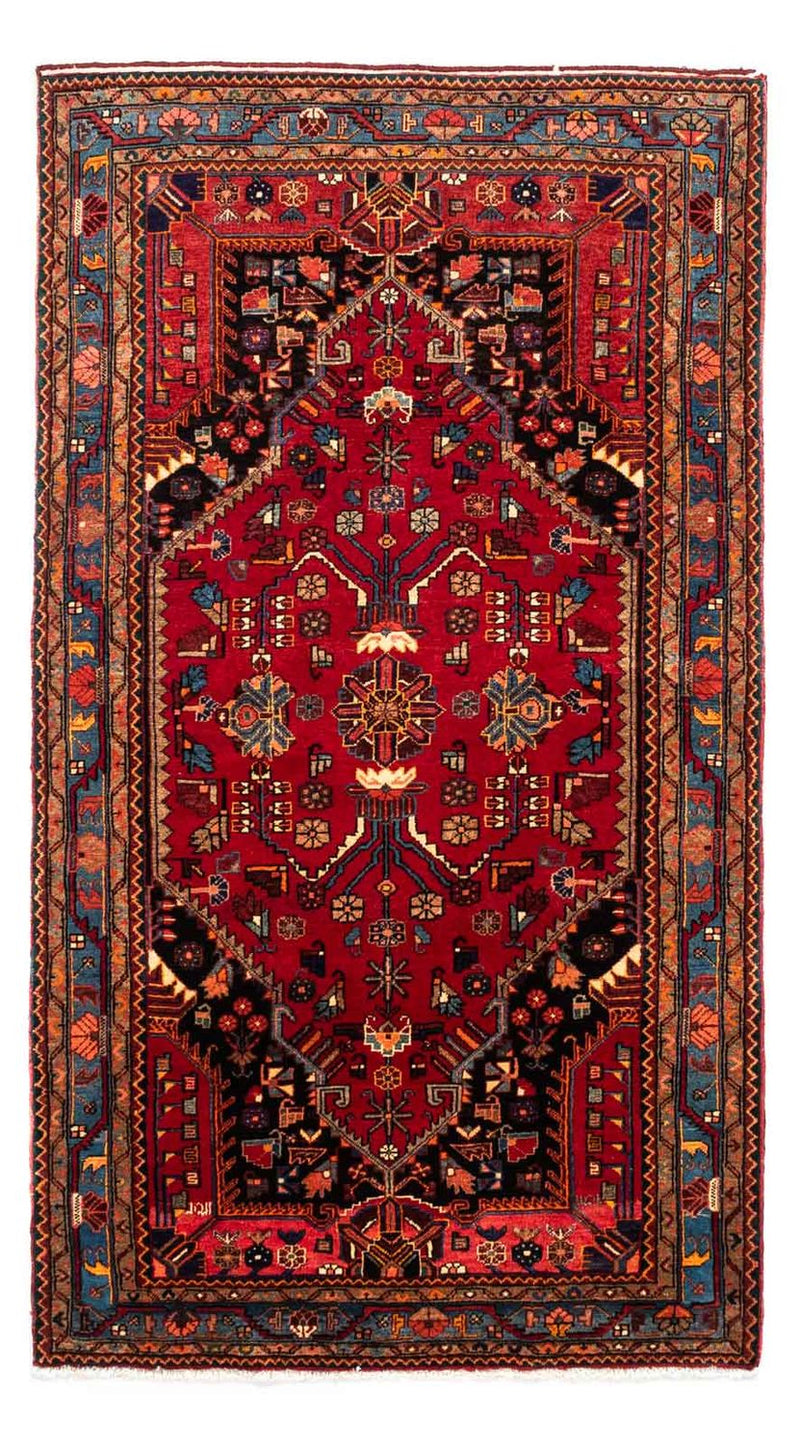 Tapis persan - Nomadic - 240 x 133 cm - rouge foncé