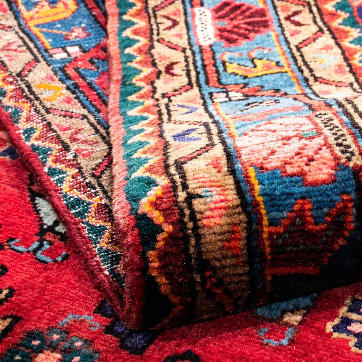 Tapis persan - Nomadic - 240 x 133 cm - rouge foncé