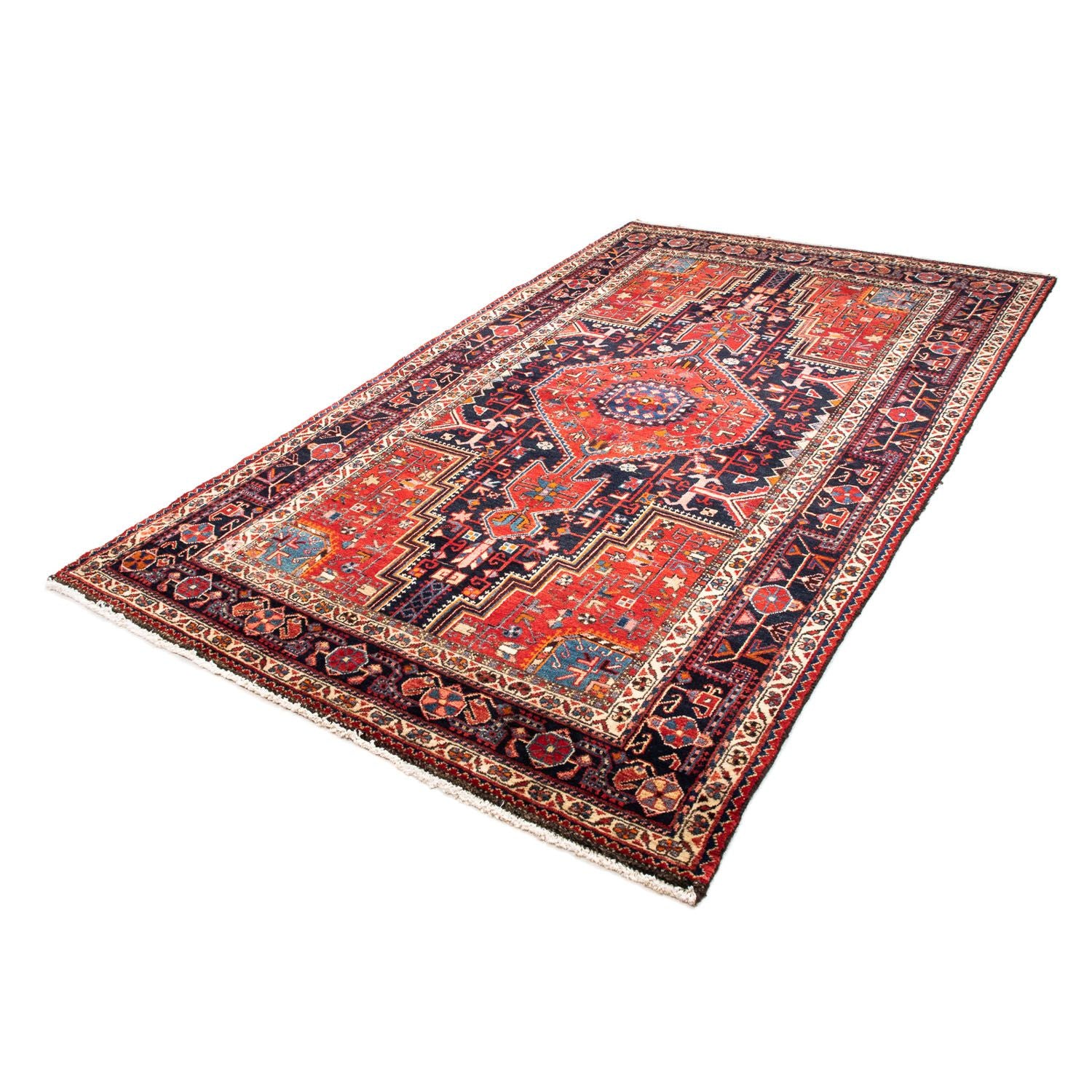 Tapis persan - Nomadic - 237 x 140 cm - rouge foncé