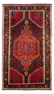 Tapis persan - Nomadic - 248 x 140 cm - rouge foncé