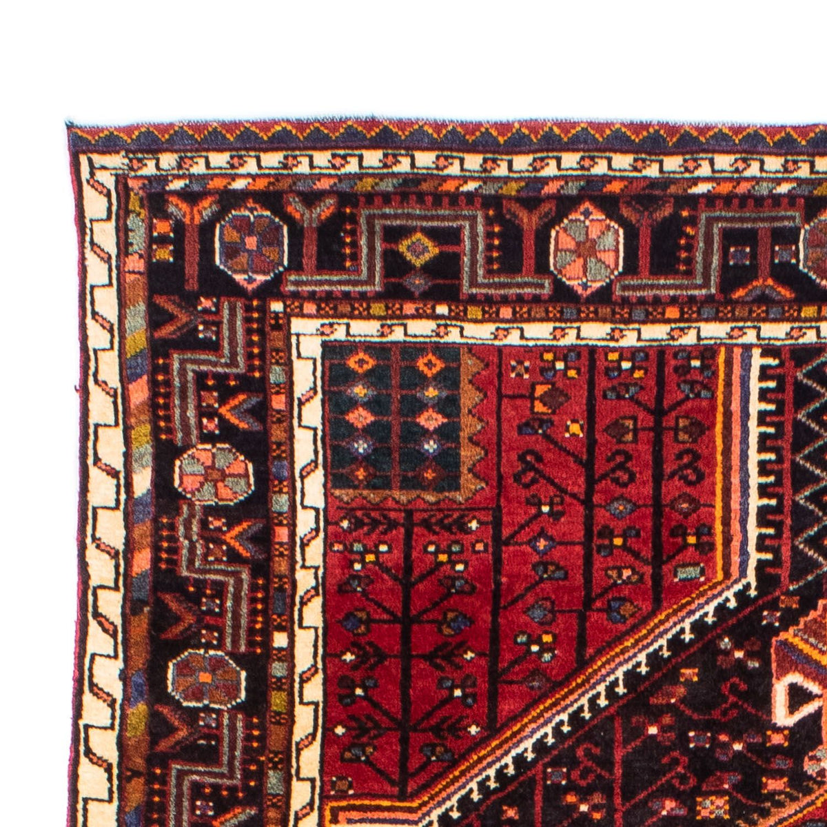 Tapis persan - Nomadic - 248 x 140 cm - rouge foncé