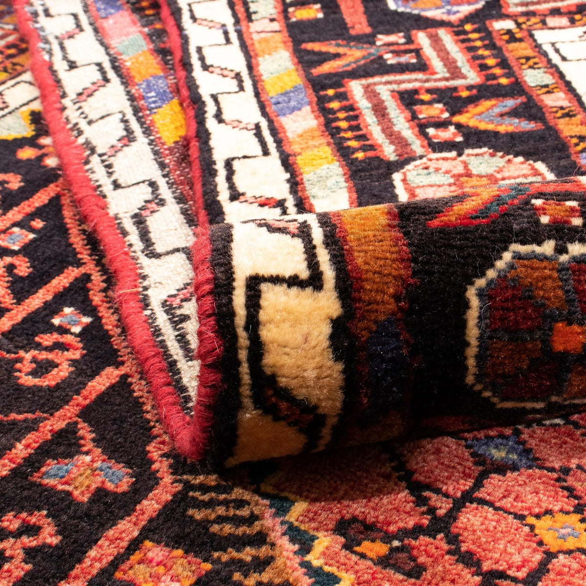 Tapis persan - Nomadic - 248 x 140 cm - rouge foncé