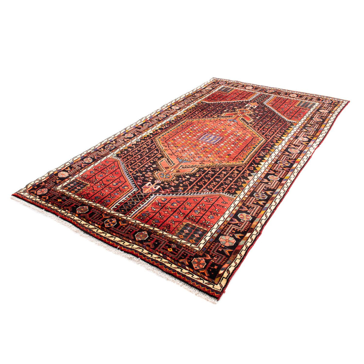 Tapis persan - Nomadic - 248 x 140 cm - rouge foncé