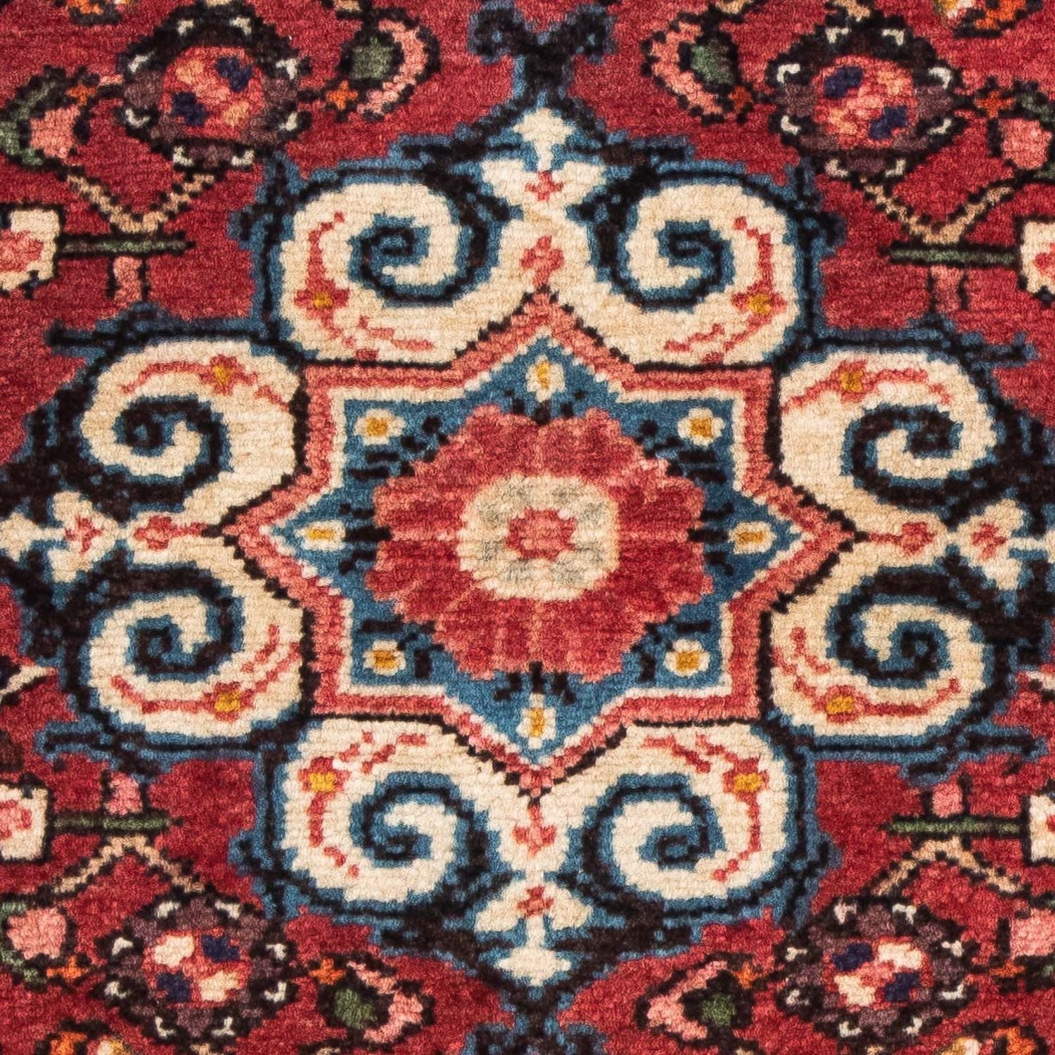 Tapis persan - Nomadic - 98 x 73 cm - rouge foncé
