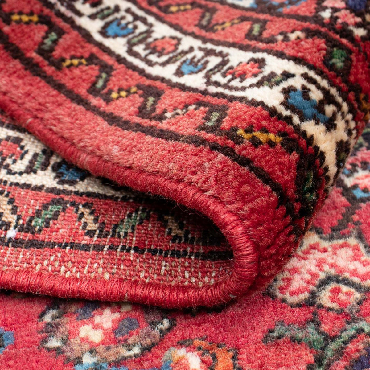 Tapis persan - Nomadic - 98 x 73 cm - rouge foncé