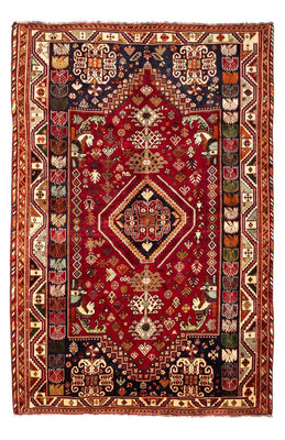 Tapis persan - Nomadic - 272 x 183 cm - rouge foncé