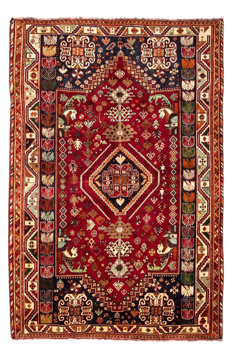 Tapis persan - Nomadic - 272 x 183 cm - rouge foncé