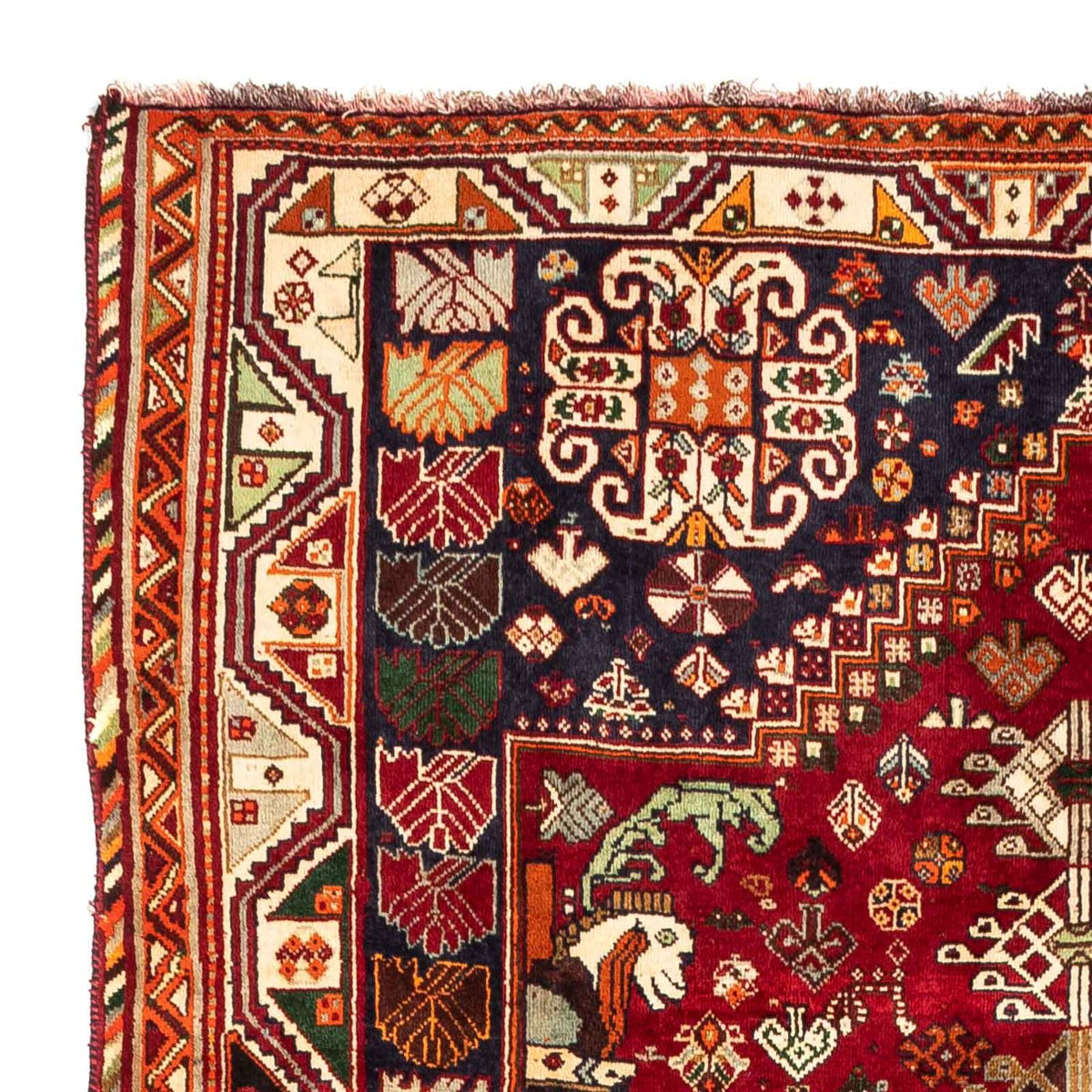 Tapis persan - Nomadic - 272 x 183 cm - rouge foncé