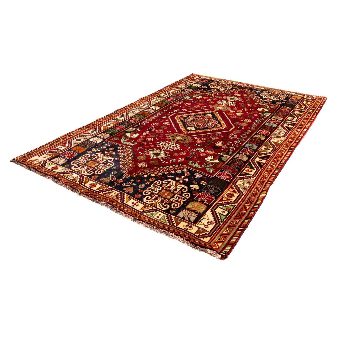 Tapis persan - Nomadic - 272 x 183 cm - rouge foncé