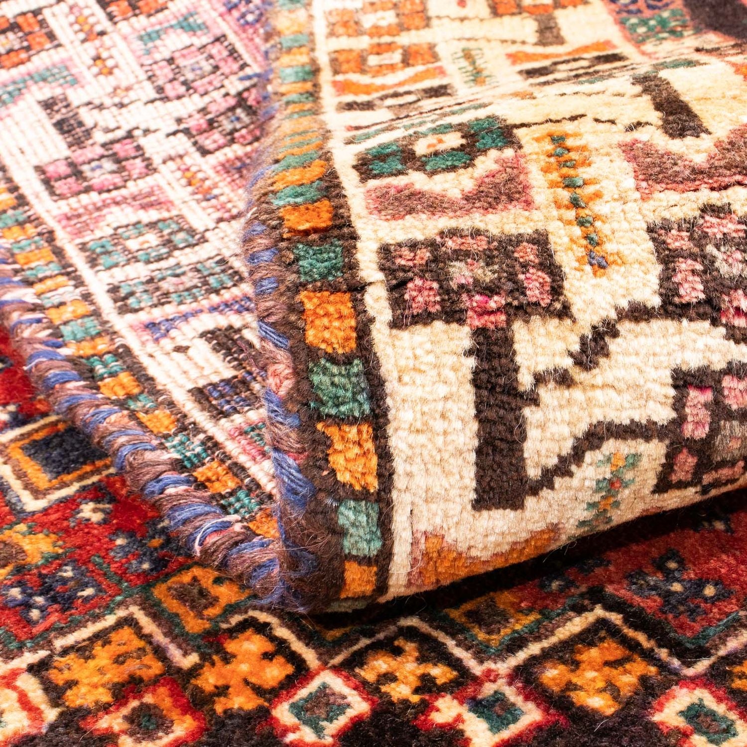 Tapis persan - Nomadic - 166 x 110 cm - rouge