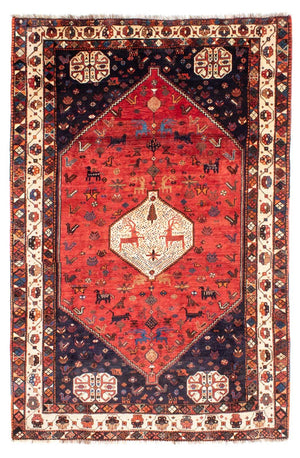 Tapis persan - Nomadic - 300 x 205 cm - rouge foncé