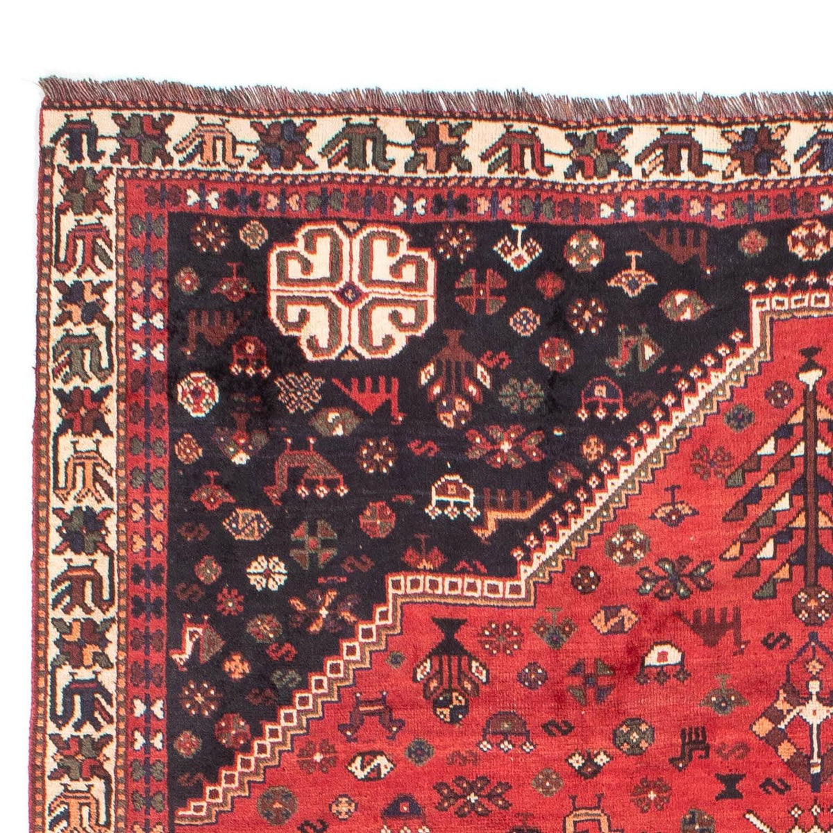 Tapis persan - Nomadic - 287 x 196 cm - rouge foncé