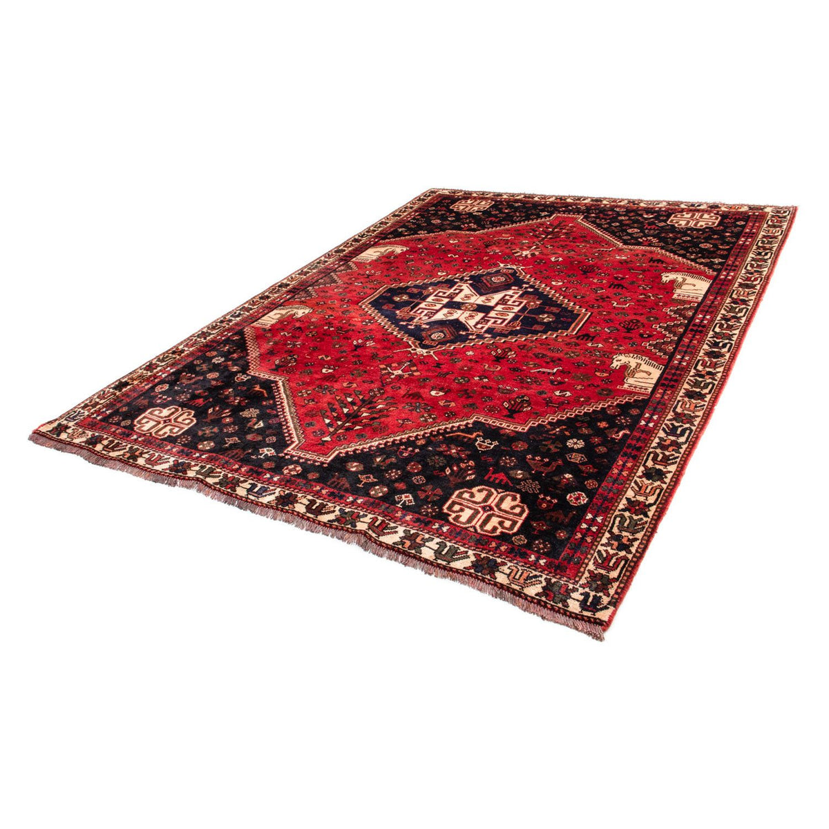 Tapis persan - Nomadic - 287 x 196 cm - rouge foncé