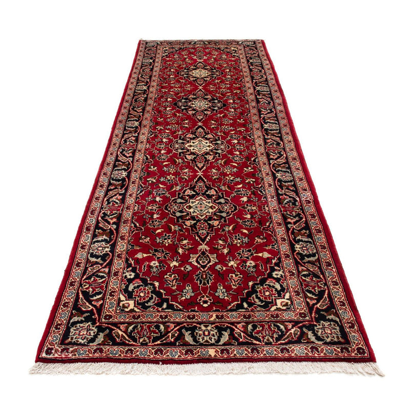 Tapis de couloir Tapis persan - Keshan - 340 x 98 cm - rouge foncé
