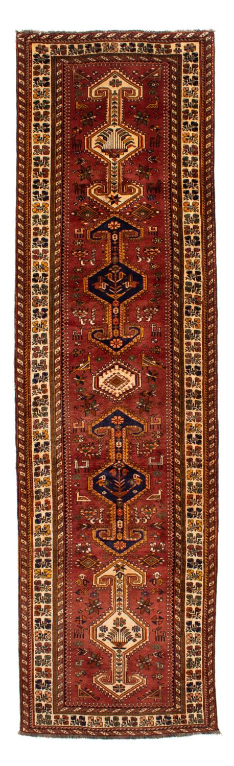 Tapis de couloir Tapis persan - Nomadic - 382 x 103 cm - marron