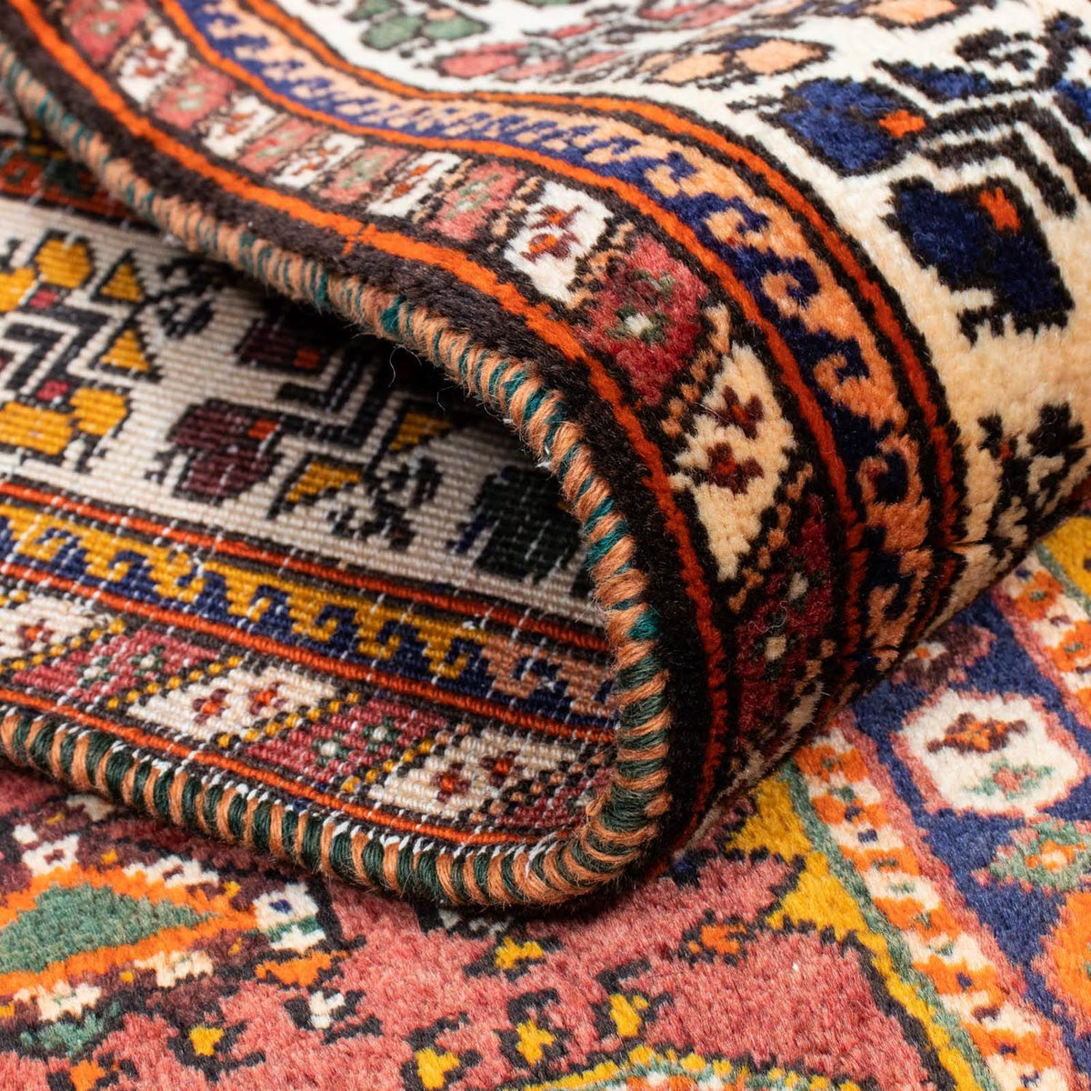 Tapis de couloir Tapis persan - Nomadic - 382 x 103 cm - marron