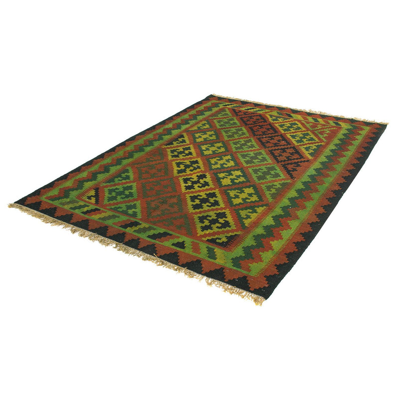 Tapis Kelim - Oriental - 197 x 148 cm - vert foncé