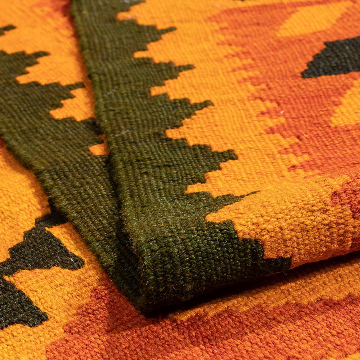 Tapis Kelim - Oriental - 195 x 152 cm - marron foncé