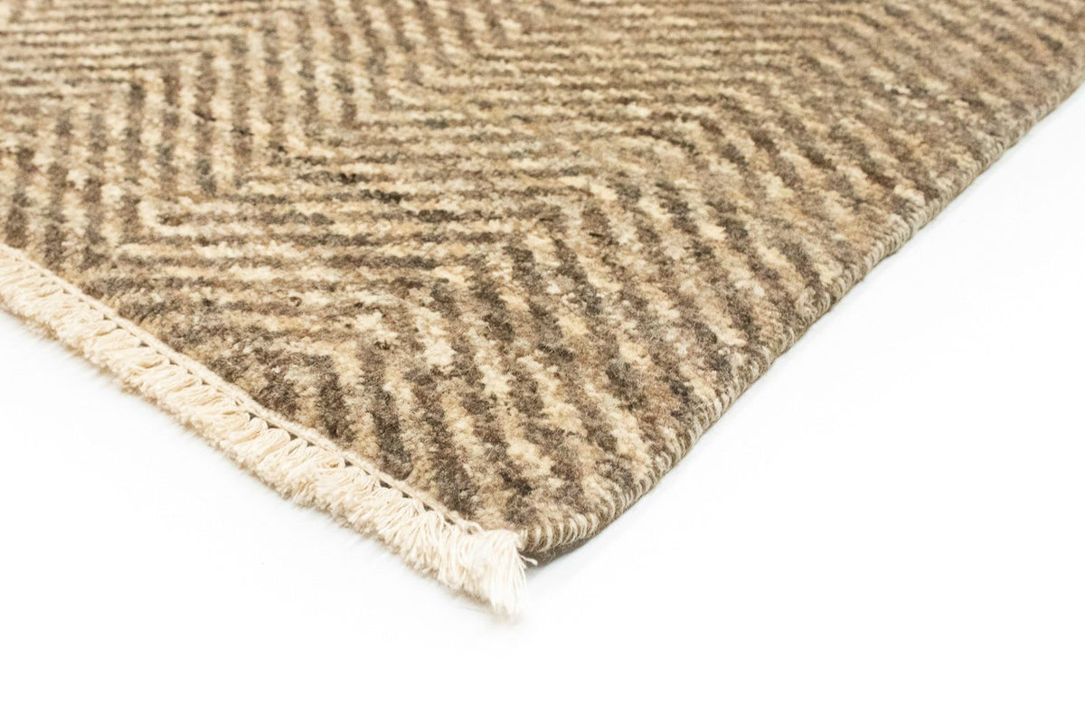 Tapis de couloir Tapis Gabbeh - Indus - 370 x 77 cm - beige