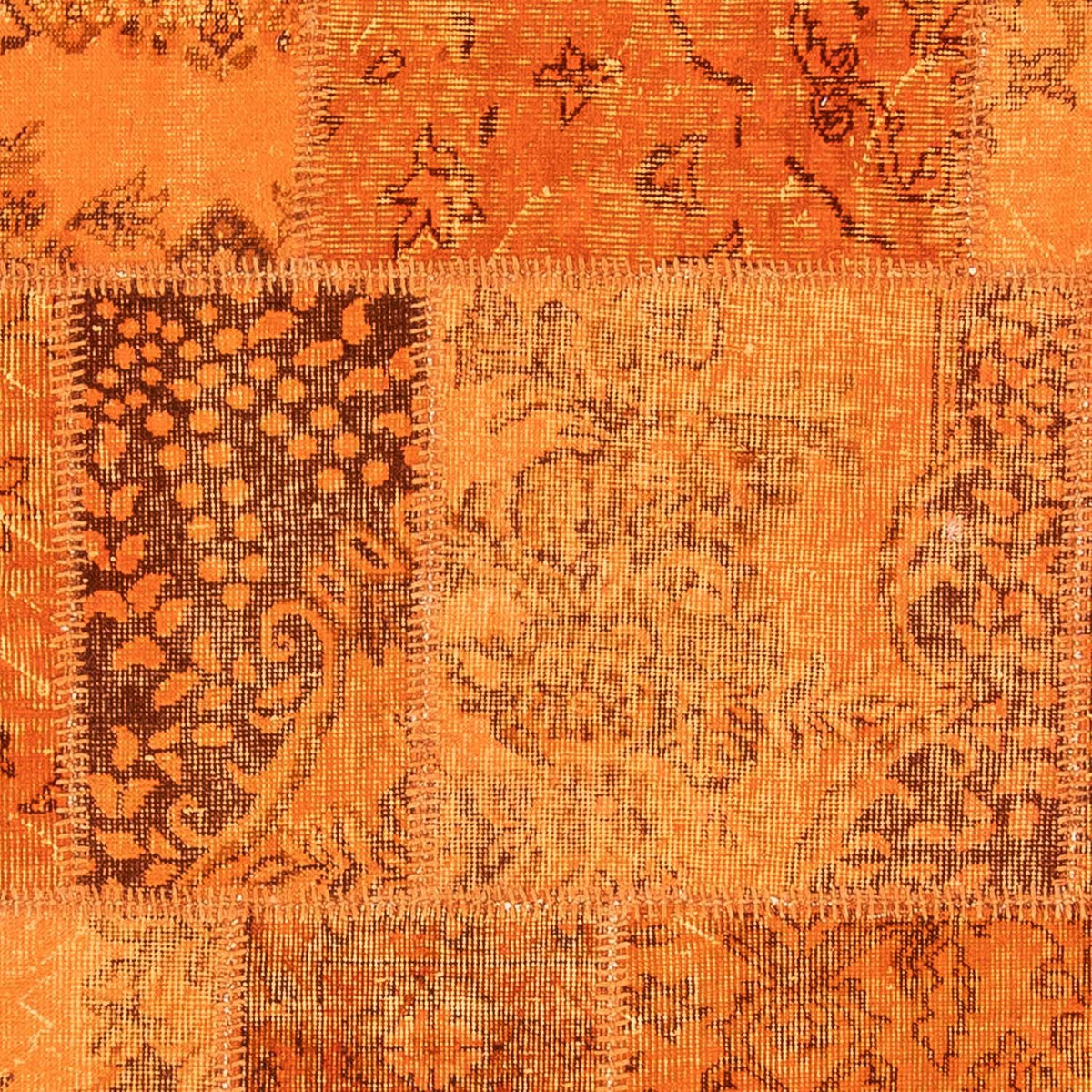 Tapis patchwork - 240 x 170 cm - marron