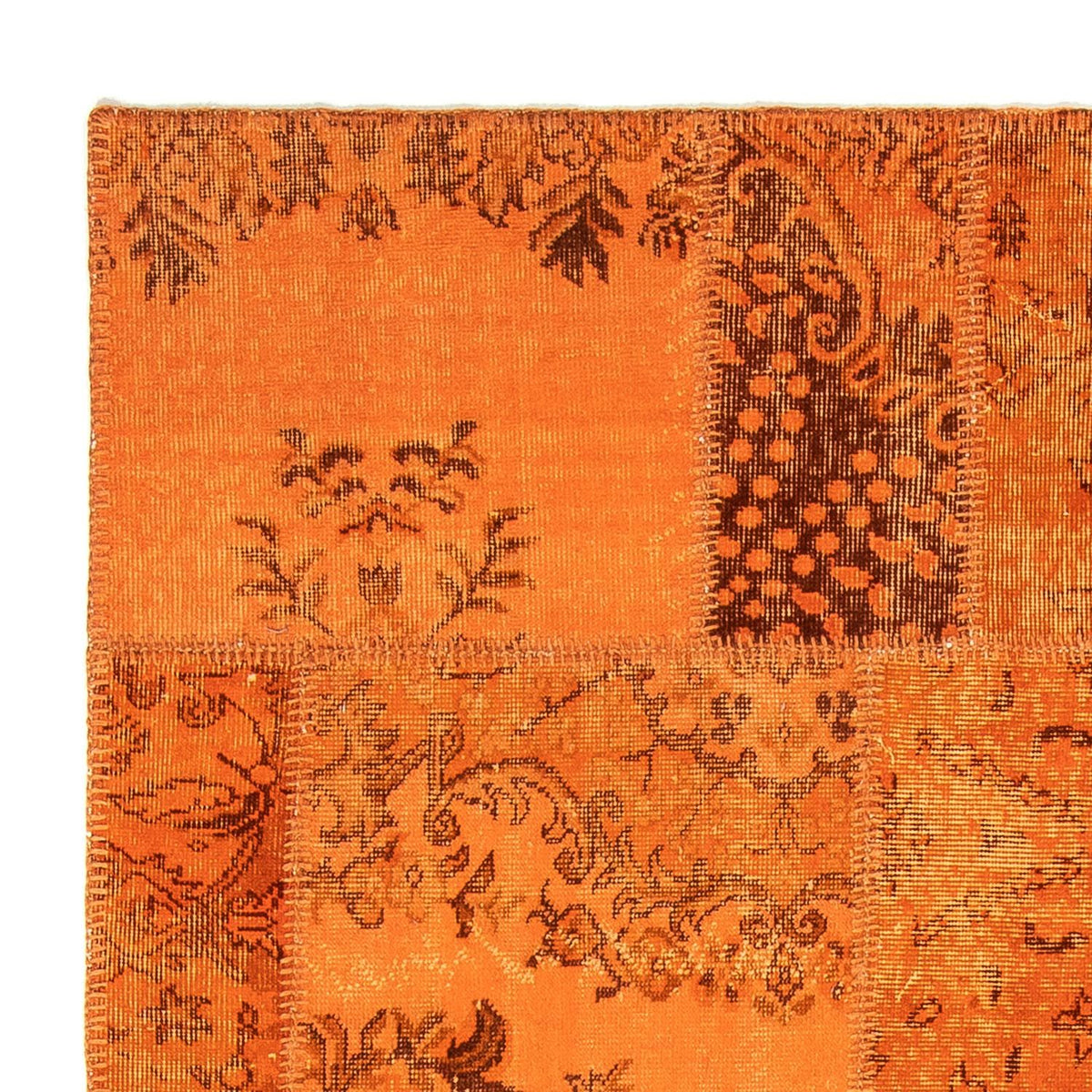 Tapis patchwork - 240 x 170 cm - marron