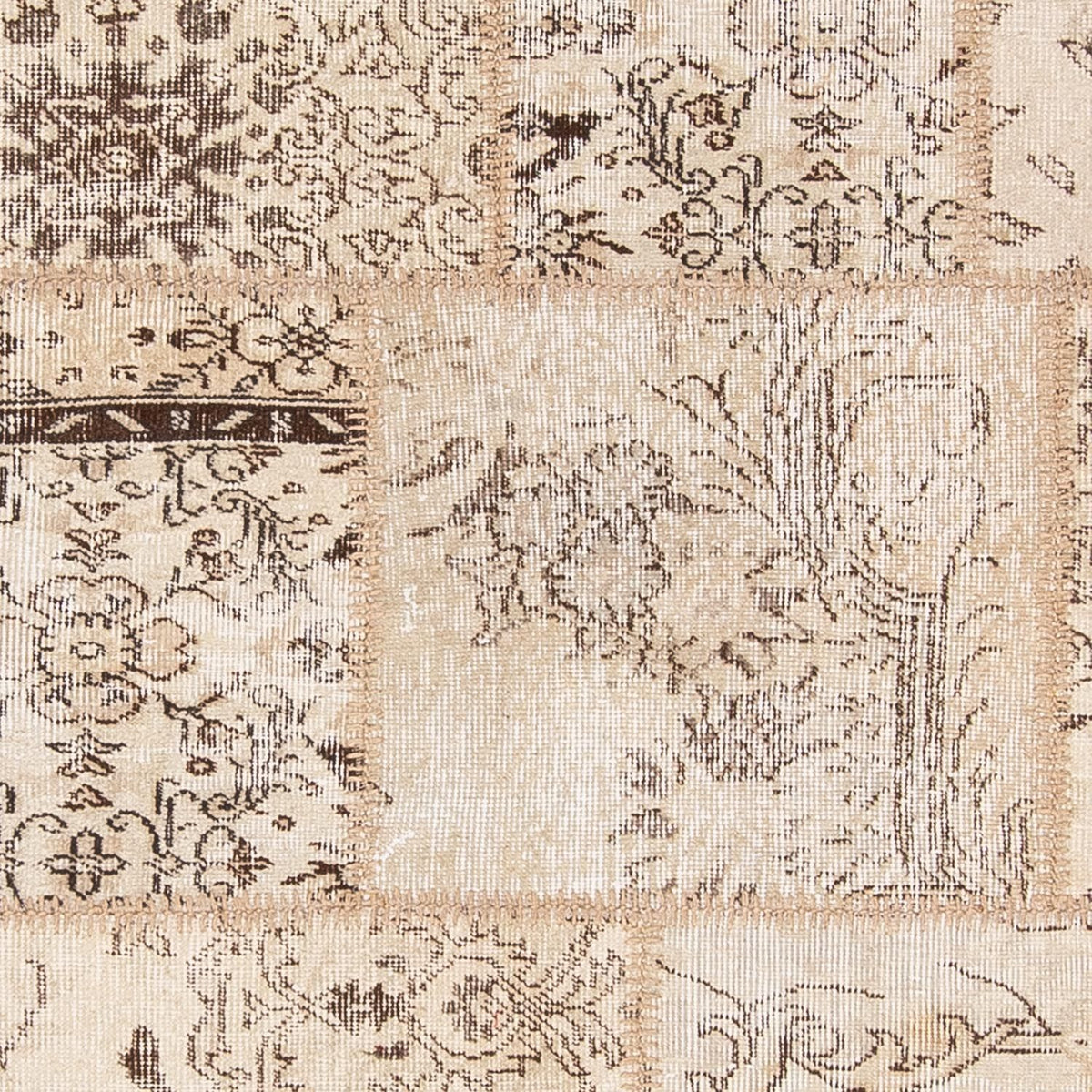 Tapis patchwork - 240 x 170 cm - marron clair