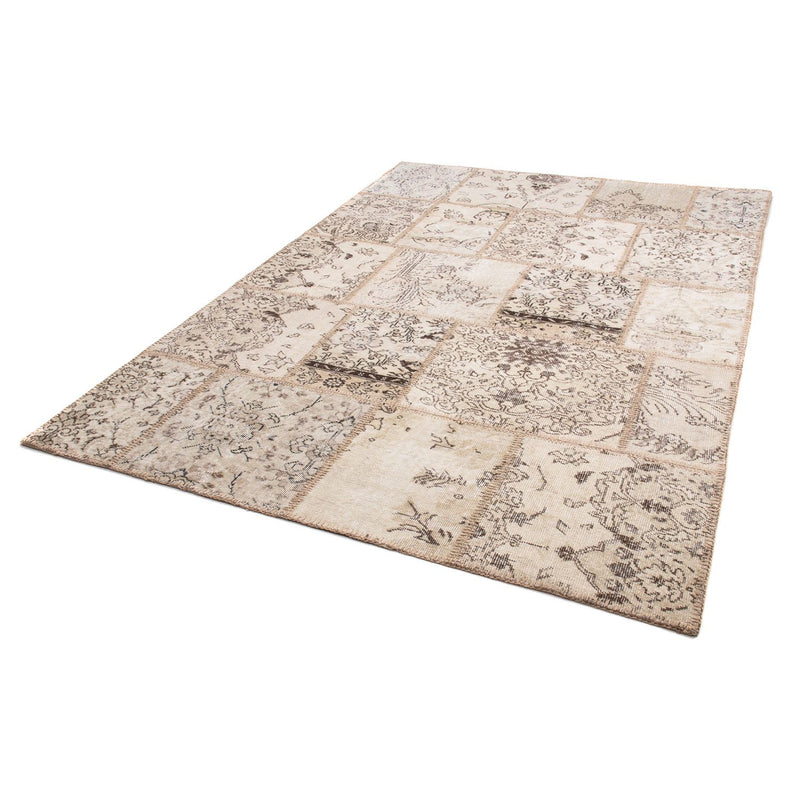 Tapis patchwork - 240 x 170 cm - marron clair