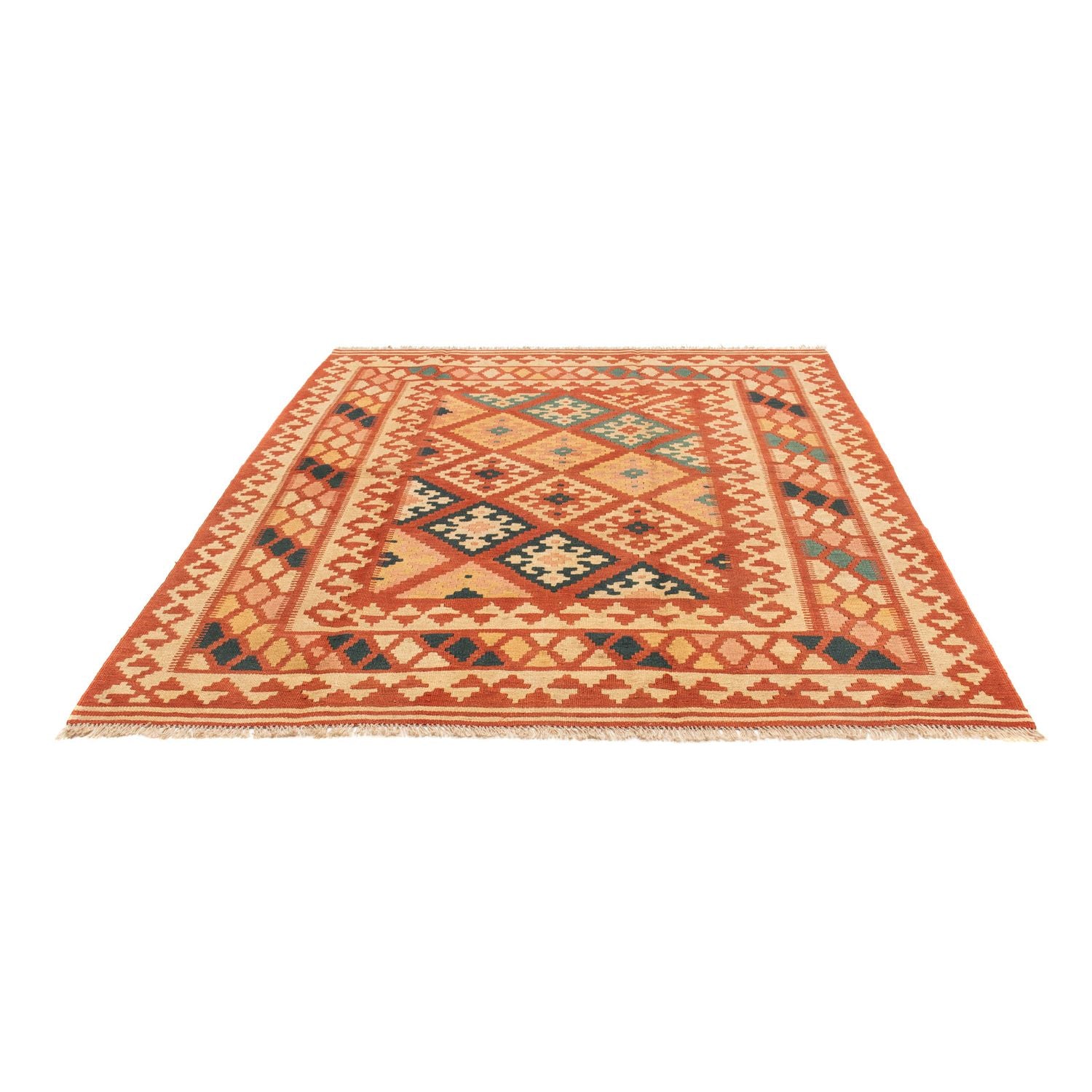 Tapis Kelim - Oriental carré  - 213 x 193 cm - multicolore