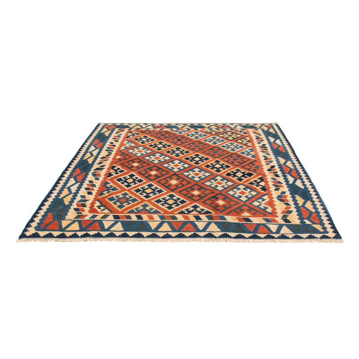 Tapis Kelim - Oriental carré  - 208 x 194 cm - multicolore