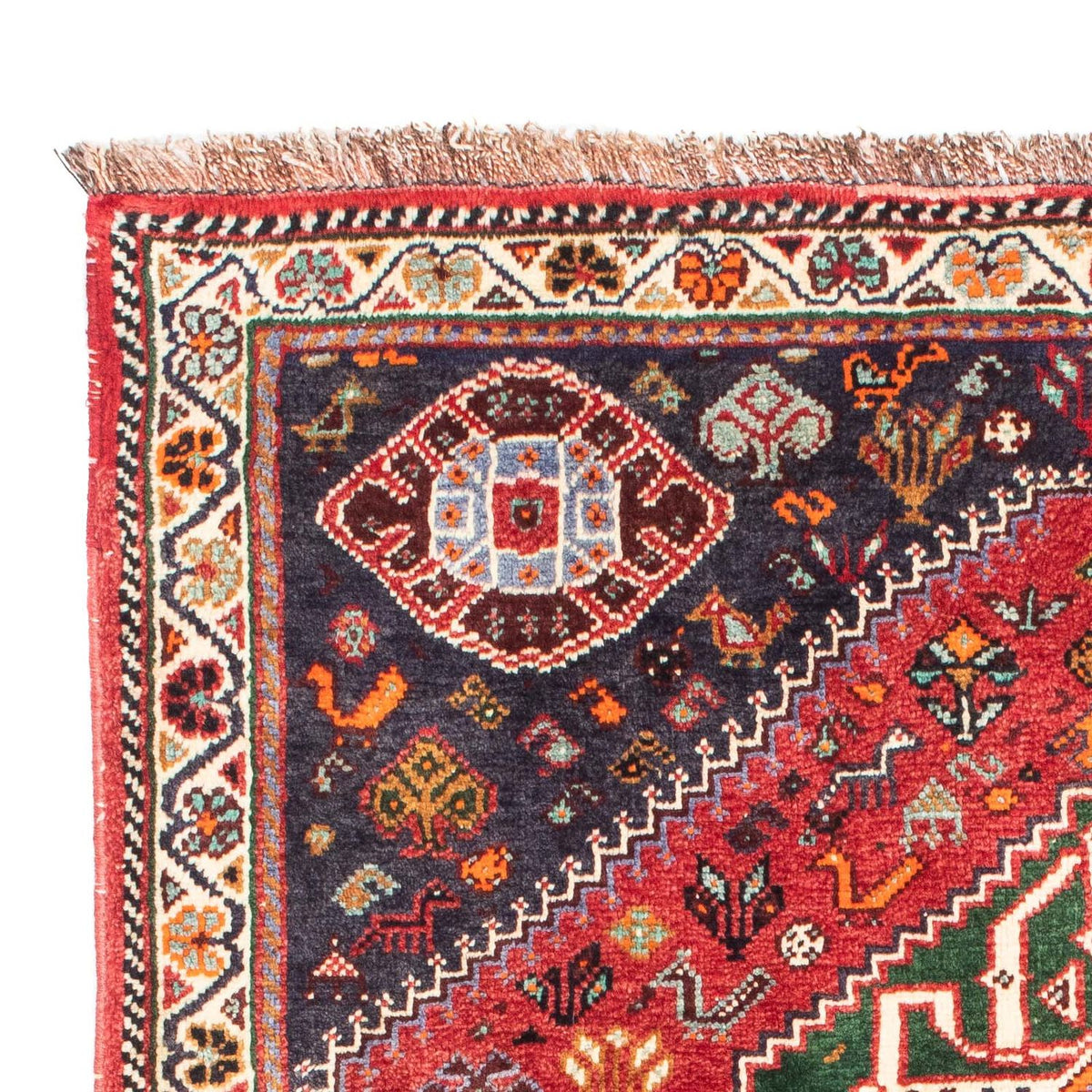 Tapis persan - Nomadic - 160 x 117 cm - rouge