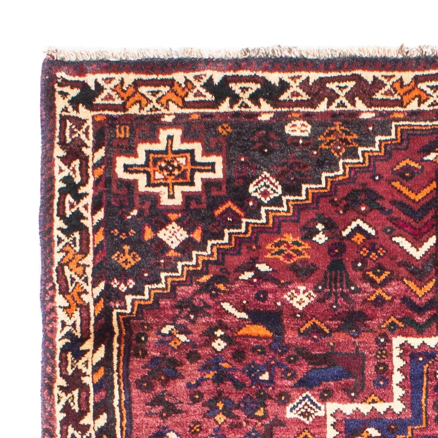 Tapis persan - Nomadic - 155 x 110 cm - fuchsia