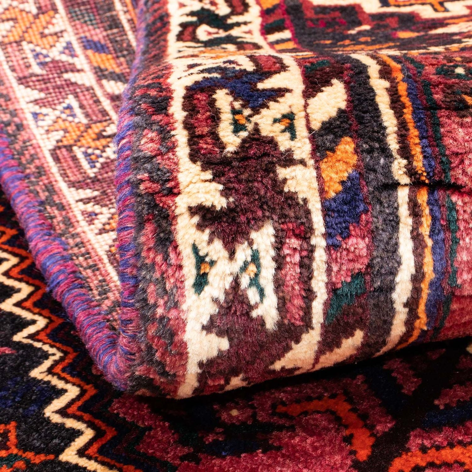 Tapis persan - Nomadic - 155 x 110 cm - fuchsia