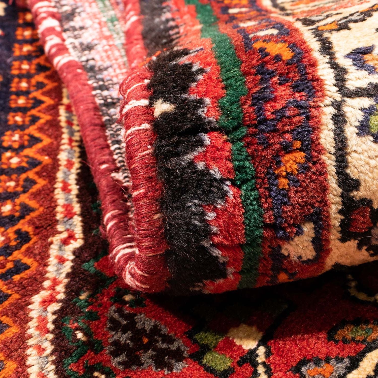 Tapis persan - Nomadic - 185 x 123 cm - rouge foncé