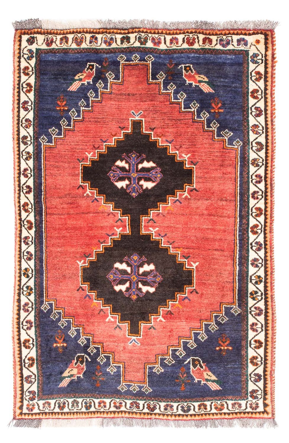 Tapis persan - Nomadic - 160 x 107 cm - bleu foncé