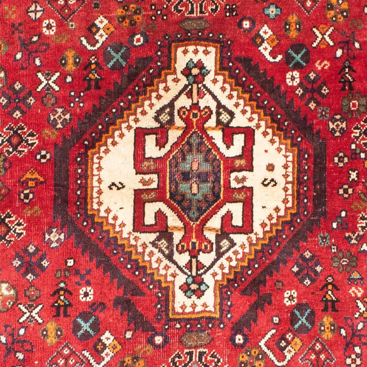 Tapis persan - Nomadic - 170 x 120 cm - rouge foncé