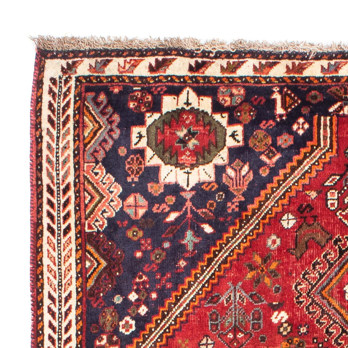 Tapis persan - Nomadic - 170 x 120 cm - rouge foncé