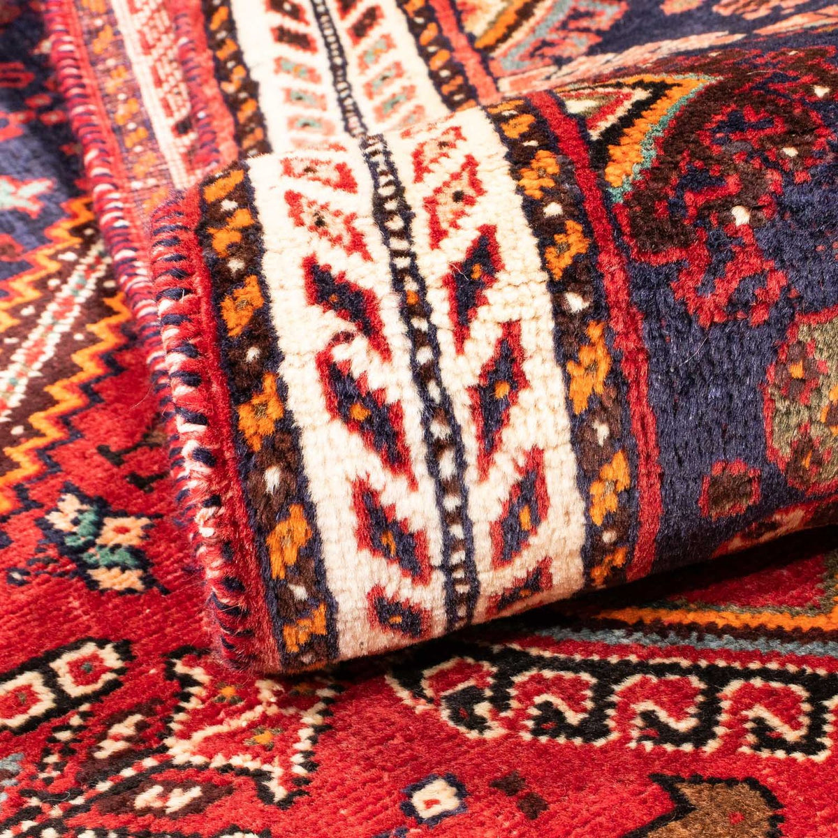 Tapis persan - Nomadic - 170 x 120 cm - rouge foncé