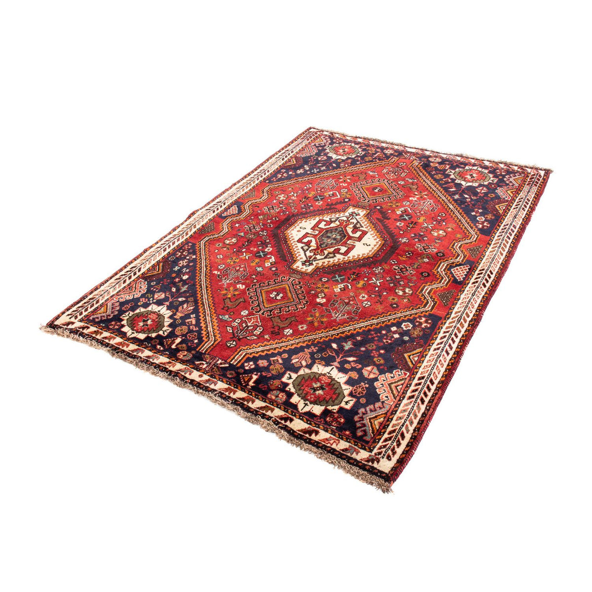 Tapis persan - Nomadic - 170 x 120 cm - rouge foncé