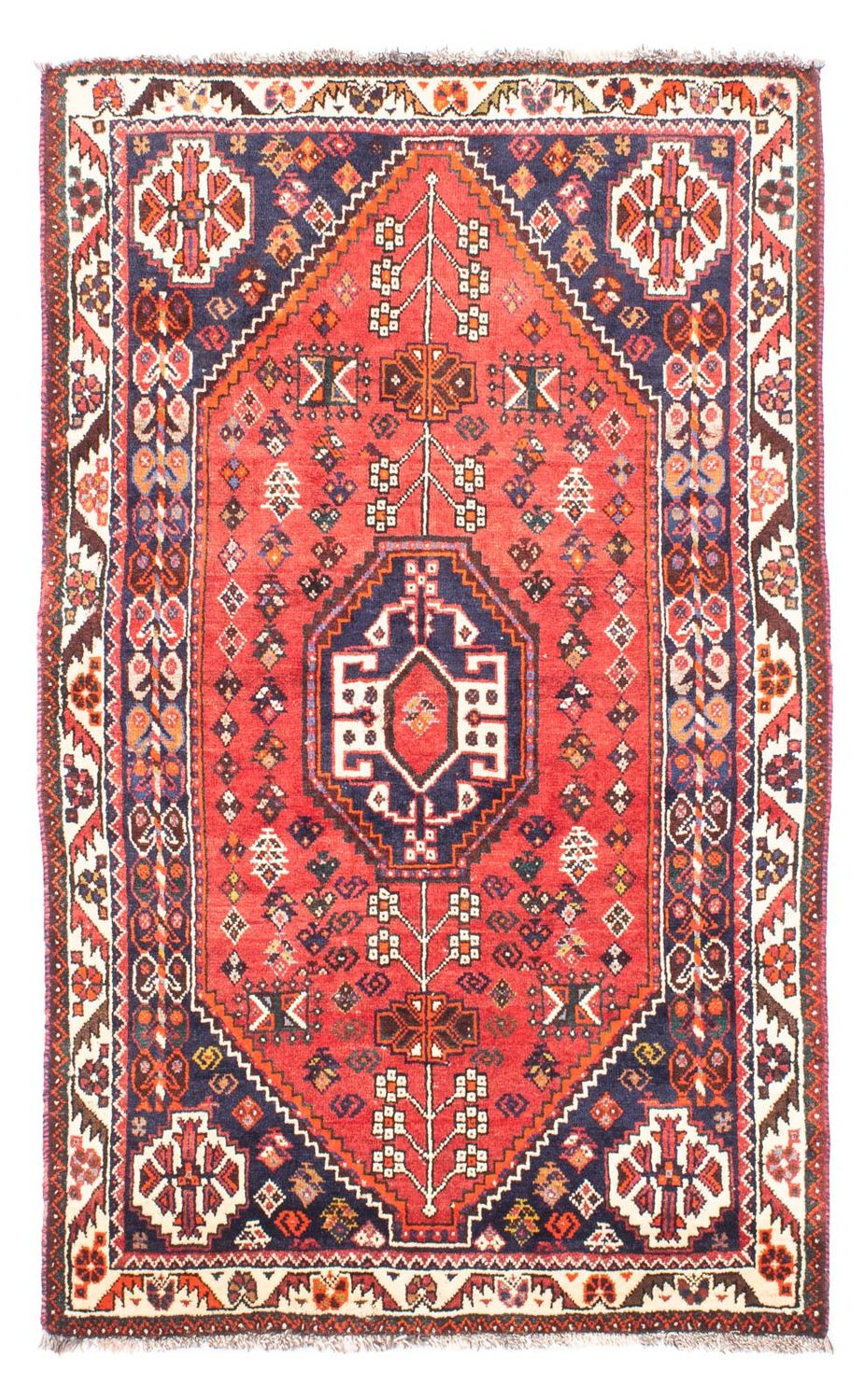 Tapis persan - Nomadic - 170 x 100 cm - rouge foncé