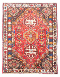 Tapis persan - Nomadic - 150 x 120 cm - rouge foncé