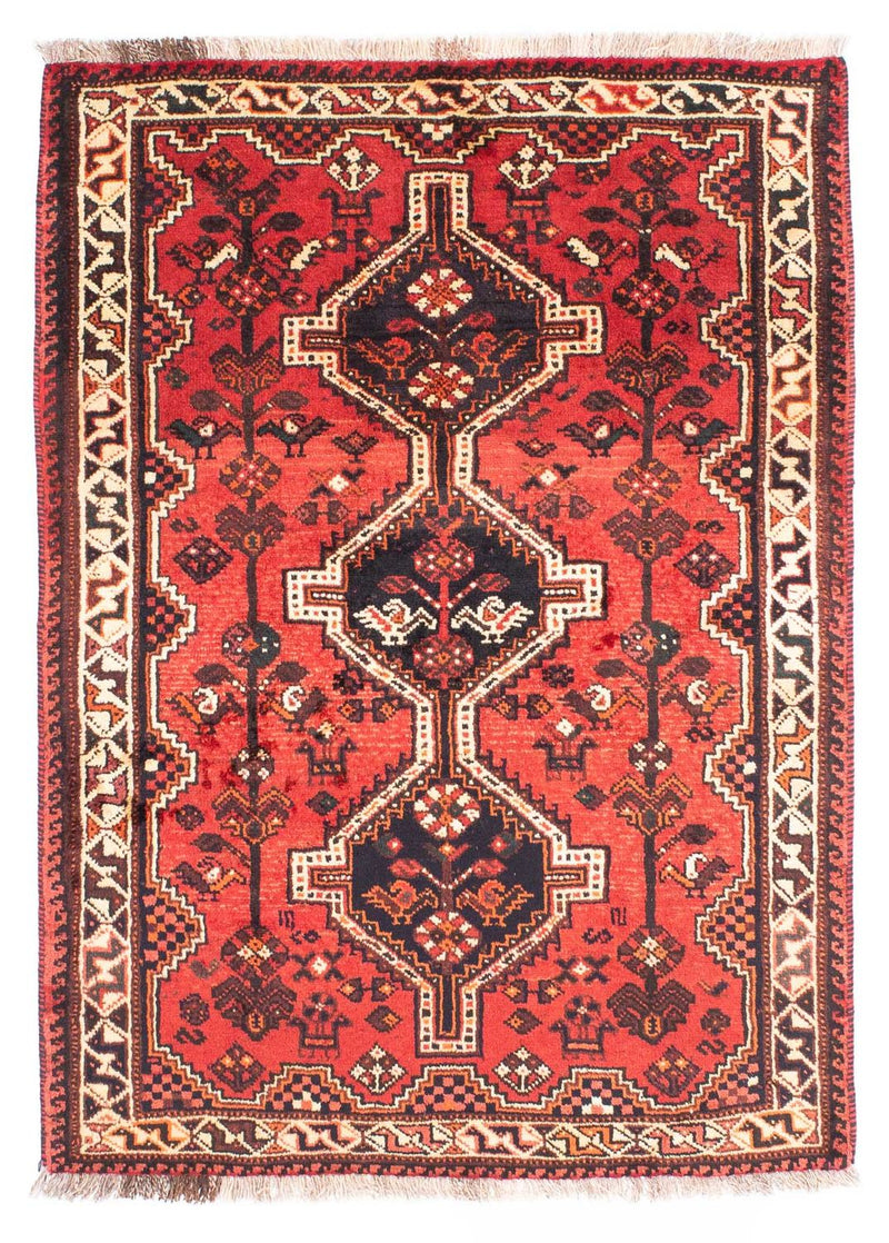Tapis persan - Nomadic - 160 x 113 cm - rouge foncé