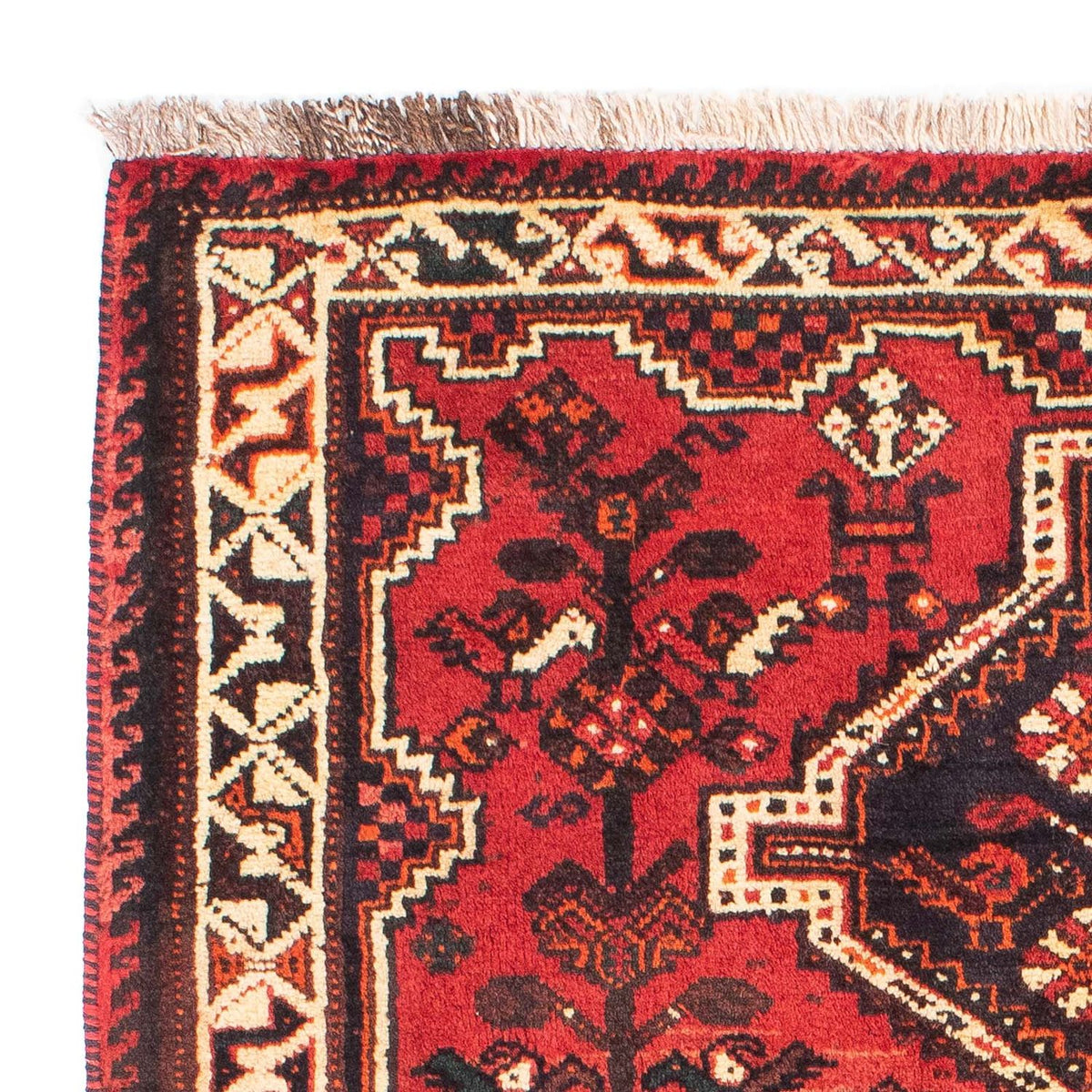 Tapis persan - Nomadic - 160 x 113 cm - rouge foncé