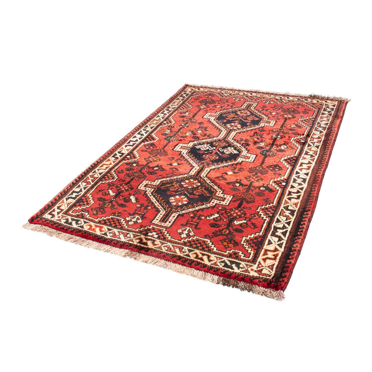 Tapis persan - Nomadic - 160 x 113 cm - rouge foncé
