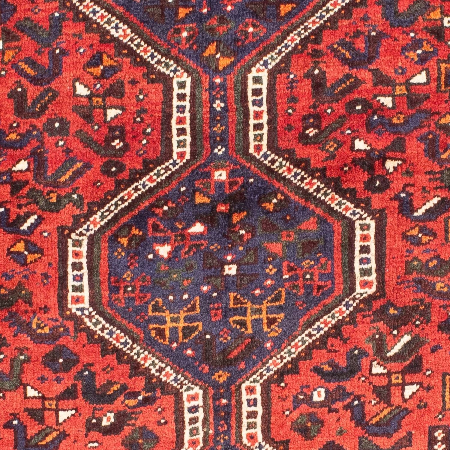 Tapis persan - Nomadic - 163 x 110 cm - rouge foncé